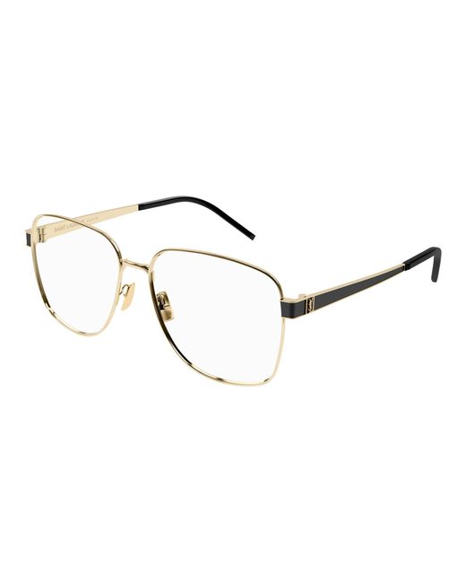 Saint Laurent Black Sl M134 003 Optical Frames Metal Transparent Round