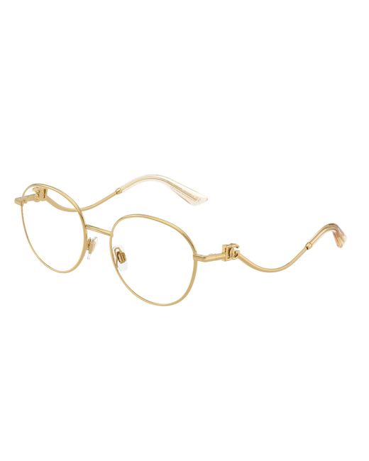 Dolce & Gabbana Black Dg1365 02 Optical Frames Metal Round Normal