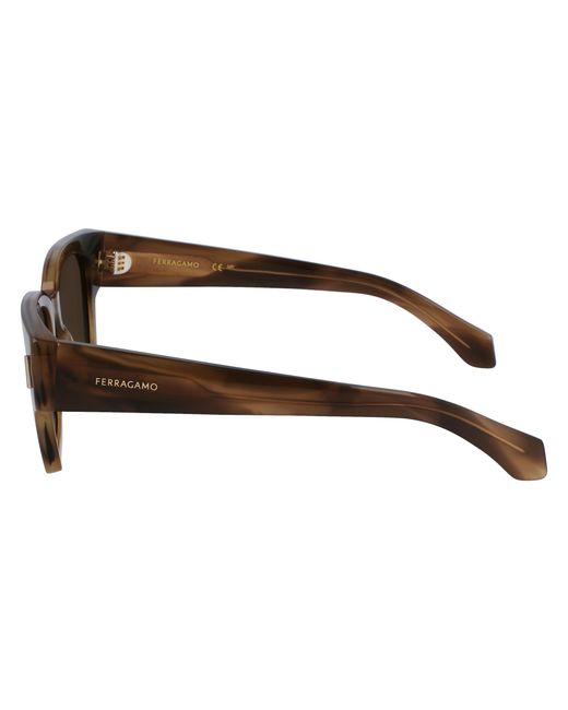Ferragamo Black Sf2010S 319 Sunglasses Acetate Squared Normal Normal for men