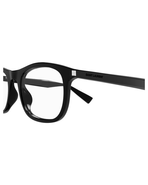 Saint Laurent Black Sl 813 001 Optical Frames Acetate Transparent Squared