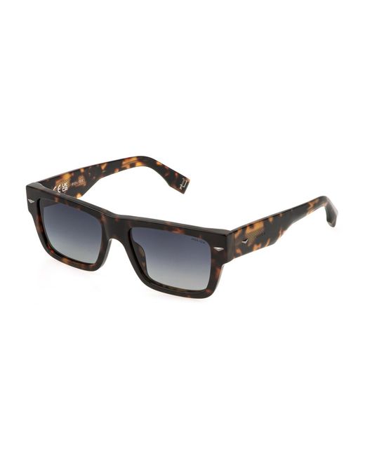Police Black Splq87 Supernova 1 0C10 Sunglasses Acetate Smoke Squared Anti-Glare Nuanced for men
