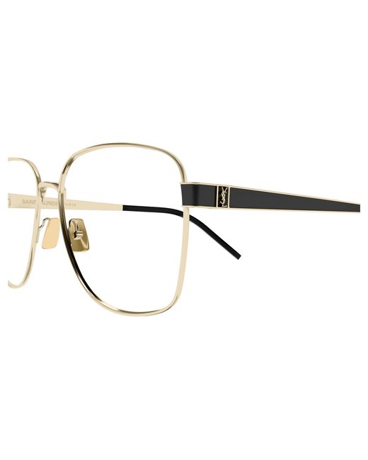 Saint Laurent Black Sl M134 003 Optical Frames Metal Transparent Round