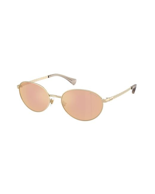 Ralph Lauren Black Ra4148 9116R1 Sunglasses Metal Round Normal Mirror