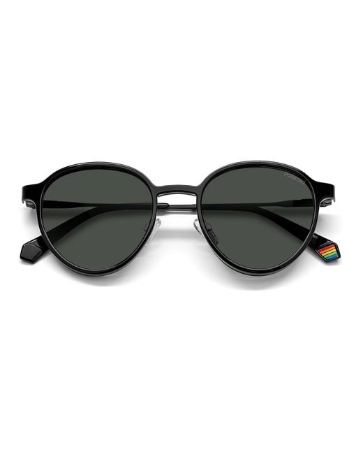 Polaroid Black Pld 6158/Cs 807/M9 Sunglasses Steel Round Clip-On