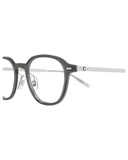 Montblanc Black Mb0427O 004 Optical Frames Transparent Round for men