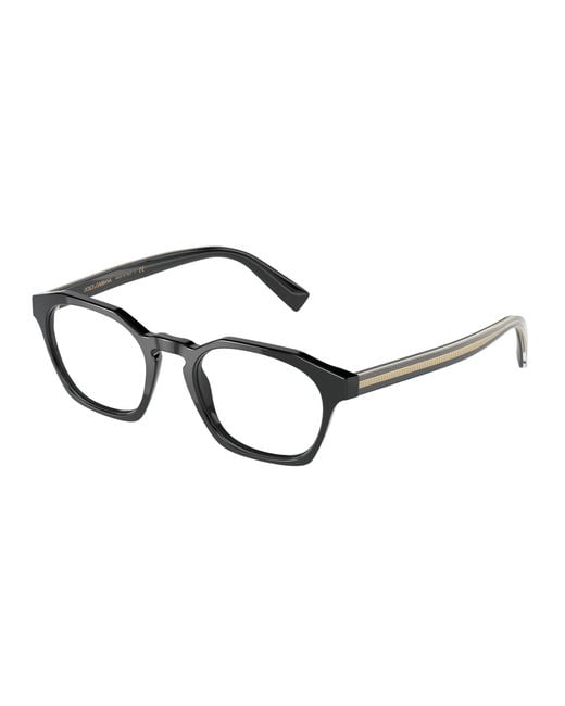 Dolce & Gabbana Black Dg3336 501 Optical Frames Plastic Geometric for men