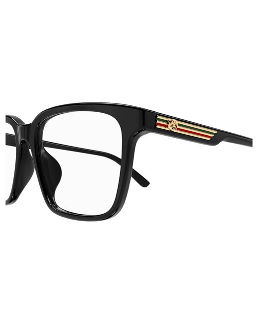 Gucci Black Gg1293Oa 001 Optical Frames Acetate Squared for men