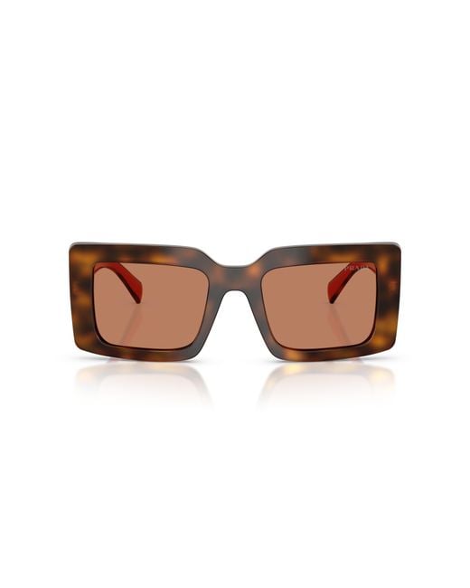 Prada Black Pr D01S 01K90Q Sunglasses Acetate Squared Normal
