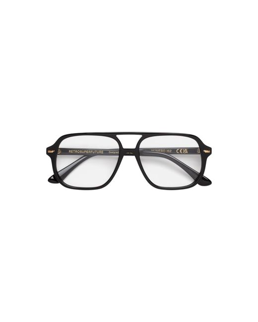Retrosuperfuture Black Z7X Numero 152 Optical Frames Acetate Squared