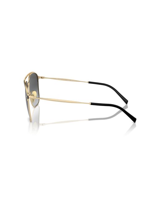 Giorgio Armani Black Ar6154 3013T3 Sunglasses Steel Squared Polarized Shaded for men