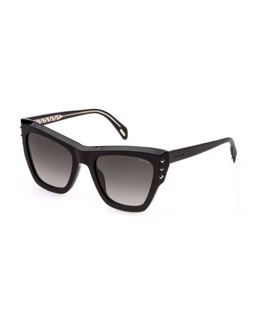 Police Black Splr24 Superstar 4 700 Sunglasses Acetate Smoke Butterfly Normal Shaded