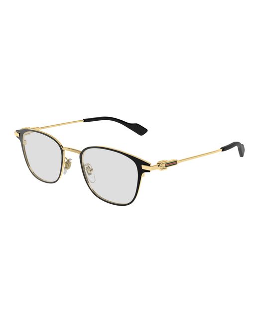 Gucci Black Gg1740Ok 001 Optical Frames Titanium Transparent Round