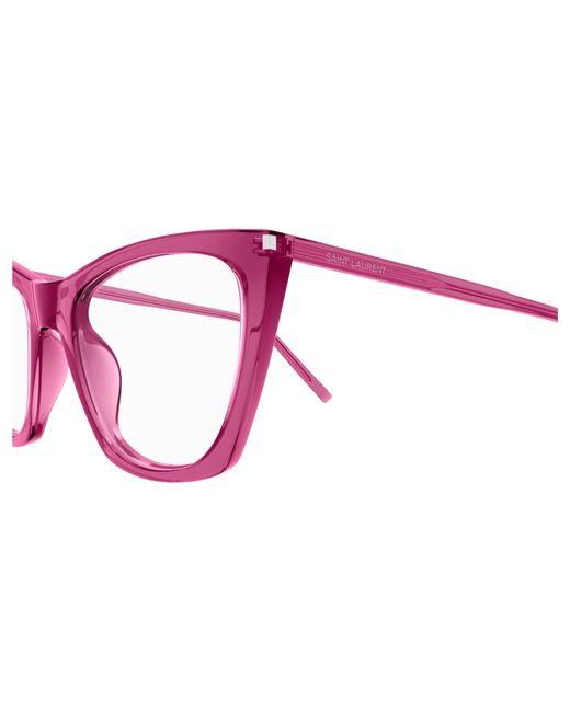 Saint Laurent Black Sl 214 Kate Thin Opt 005 Optical Frames Acetate Transparent Cat Eye