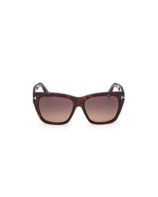 Tom Ford Black Ft1343 Flynn-02 52T Sunglasses Acetate Bordeaux Butterfly Normal