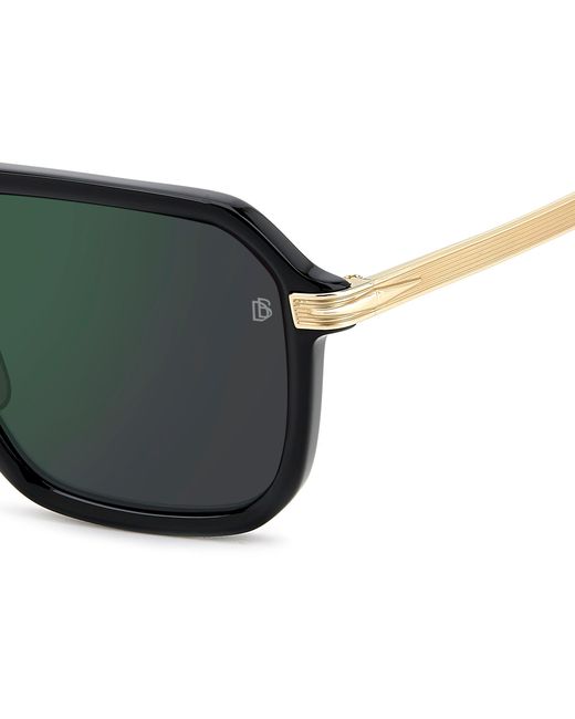 David Beckham Black Db 7136/S 2M2/Mt Sunglasses Acetate Squared Normal Mirror for men