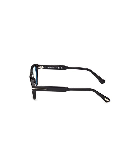 Tom Ford Black Ft6121-B 052 Optical Frames Acetate Round Normal for men
