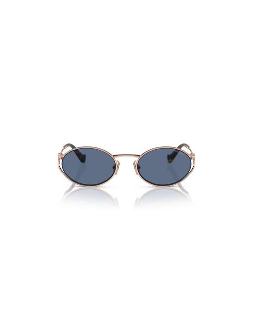 Miu Miu Black Mu 52Ys Zvf1V1 Sunglasses Metal Round Normal