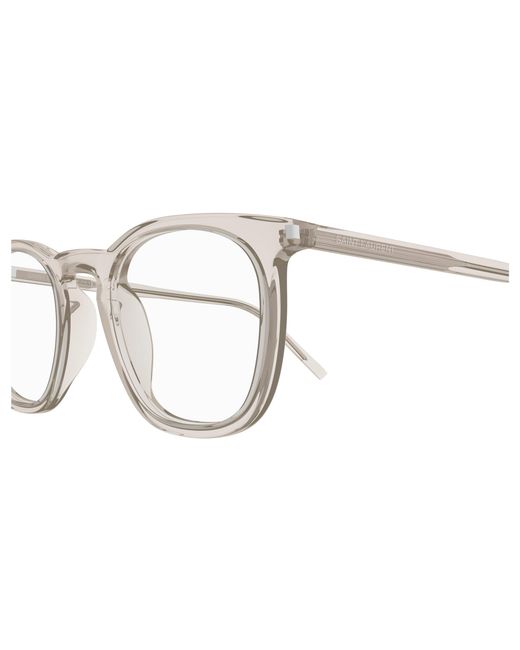 Saint Laurent Black Sl 623 Opt 004 Optical Frames Acetate Transparent Round for men
