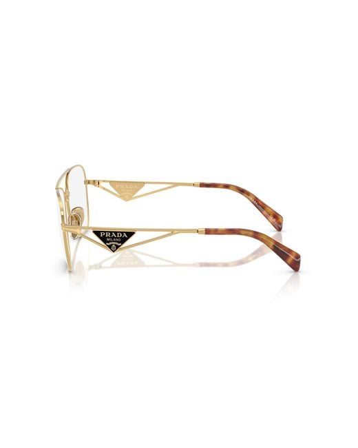Prada Black Pr B50V Svf1O1 Optical Frames Steel Pilot Normal