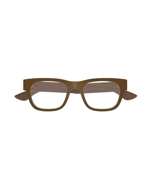 McQueen Black Am0531O 003 Optical Frames Acetate Transparent Squared for men