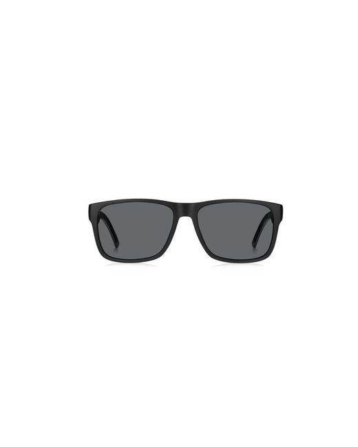Tommy Hilfiger Black Th 1718/S 08A/Ir Sunglasses Plastic Squared for men