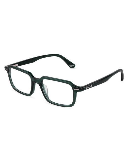 Police Black Vplu61 Gator Evo 2 0M40 Optical Frames Acetate Squared for men