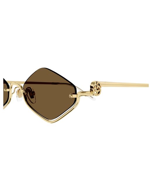 Gucci Black Gg1604S 002 Sunglasses Metal Geometric
