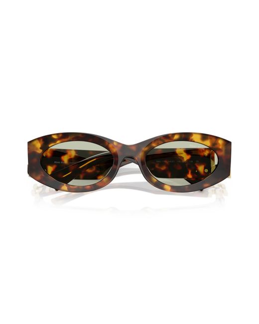Miu Miu Black Mu 11Ws 0Mu 11Ws 14L50O Sunglasses Acetate Round Normal