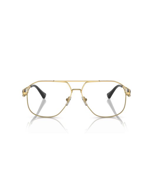 Versace Black Ve1287 1002 Optical Frames Steel Pilot Normal for men