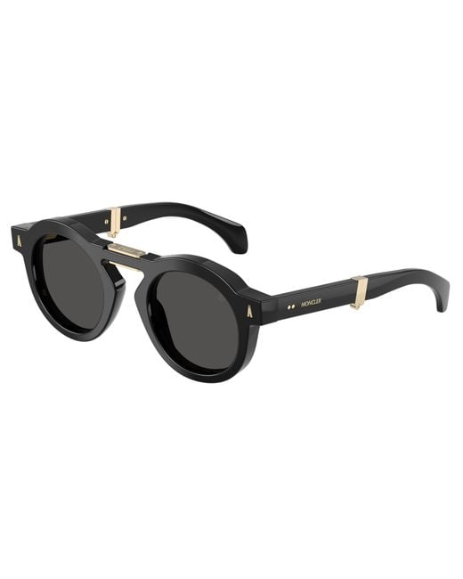 Moncler Black Me6019U Glisse 300187 Sunglasses Acetate Round Normal