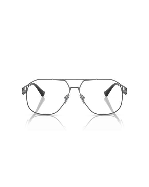 Versace Black Ve1287 1261 Optical Frames Steel Transparent Pilot Normal for men