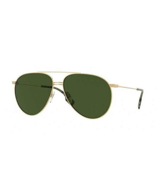 Burberry Green Be3108 101771 Sunglasses Metal Pilot Normal for men