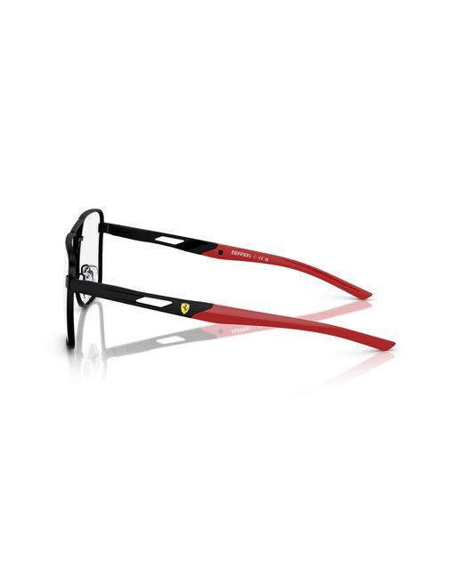 FERRARI SCUDERIA Black Fz7005 101 Optical Frames Metal Squared Normal for men