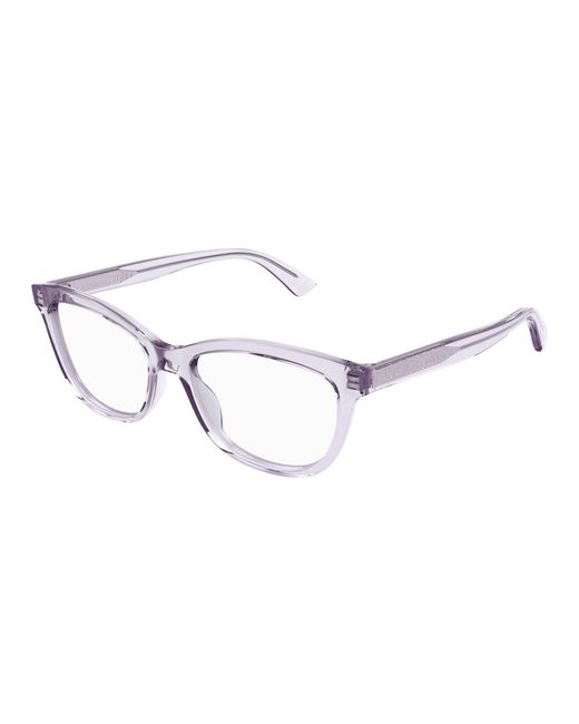 McQueen Black Am0461O 005 Optical Frames Acetate Transparent Cat Eye