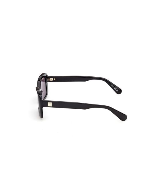 MAX&Co. Black Mo0162 01A Sunglasses Smoke Squared Normal
