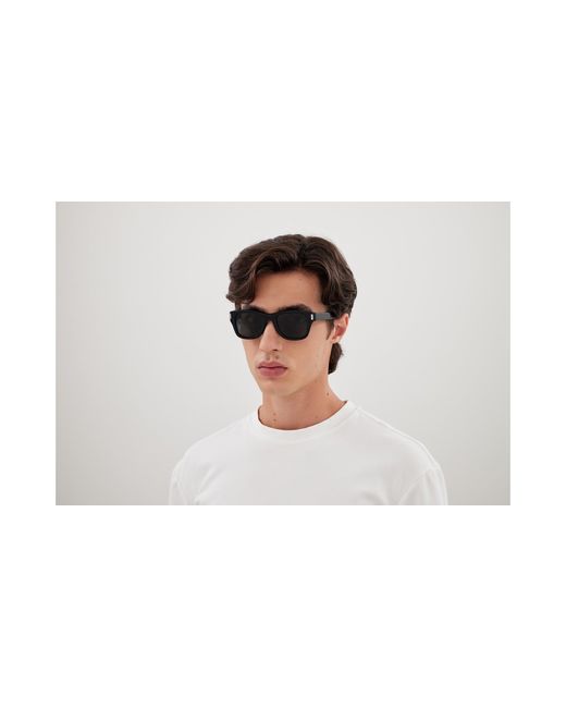 Saint Laurent Black Sl 801 001 Sunglasses Acetate Round for men