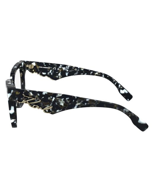 Karl Lagerfeld Black Kl6190 016 Optical Frames Acetate Squared Normal