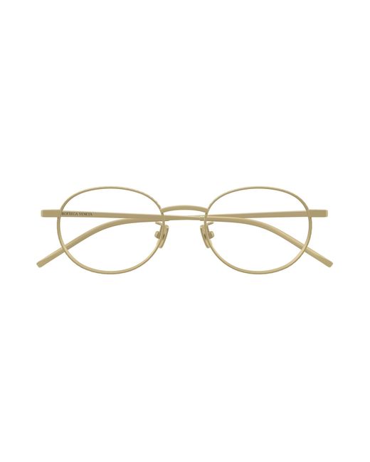 Bottega Veneta Black Bv1426Oa 001 Optical Frames Titanium Transparent Round