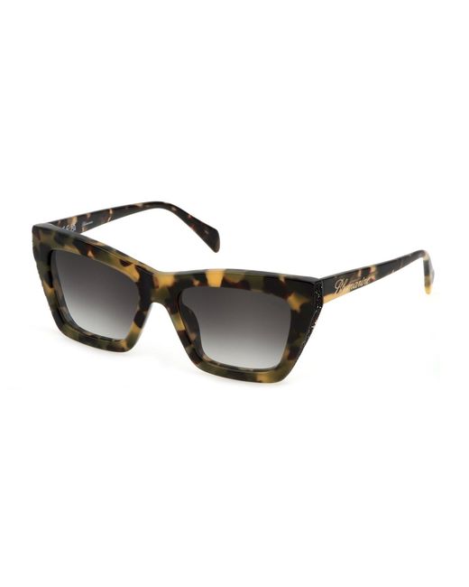 Blumarine Black Sbm830V 0Agg Sunglasses Acetate Squared Normal Shaded