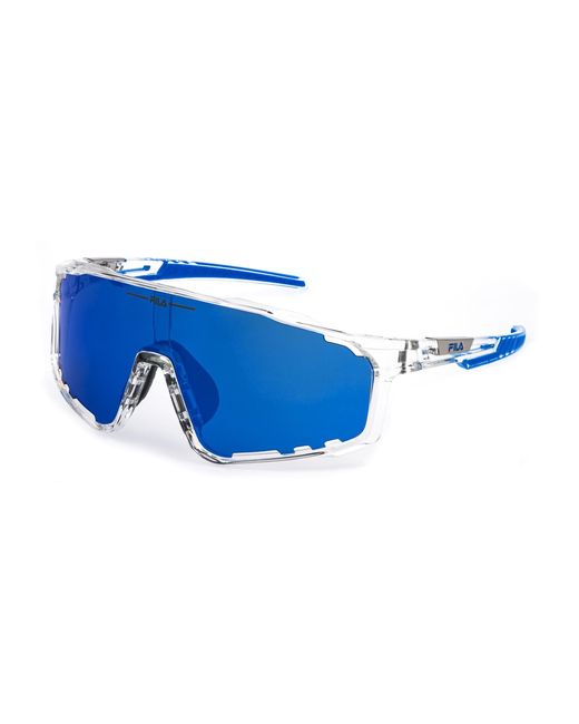 Fila Blue Sfid69 P79B Sunglasses Injected Smoke Mask Water Repellent Mirrored for men