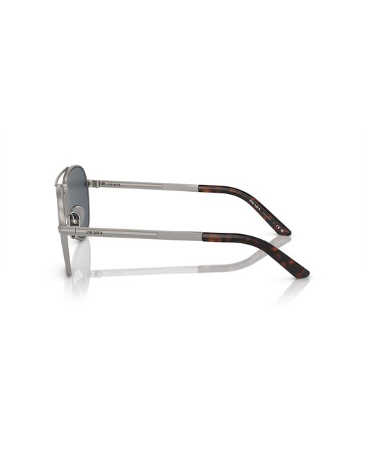 Prada Black Pr A54S 7Cq09T Sunglasses Metal Pilot Normal for men