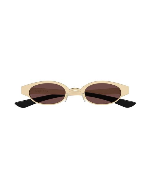 McQueen Black Am0545S 002 Sunglasses Acetate Round