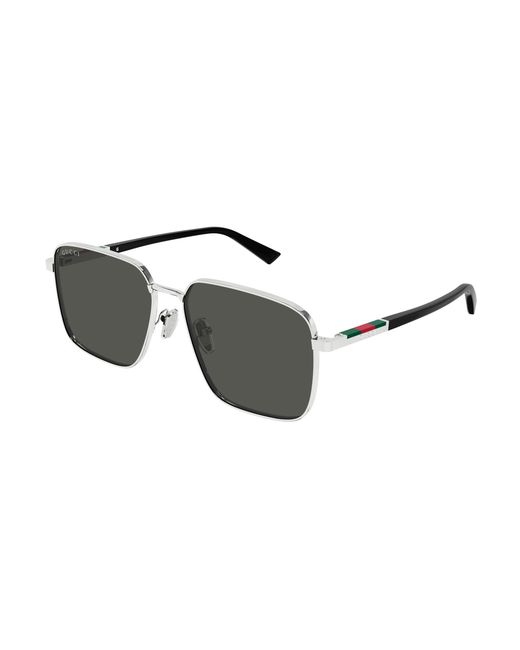 Gucci Black Gg1965Sk 001 Sunglasses Metal Squared for men