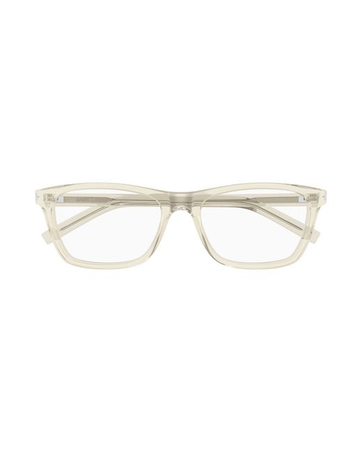 Saint Laurent Black Sl 841 004 Optical Frames Acetate Transparent Squared for men