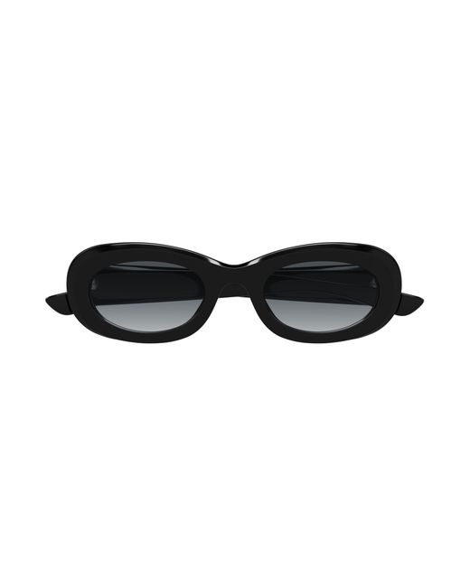 McQueen Black Am0527Sa 001 Sunglasses Acetate Round