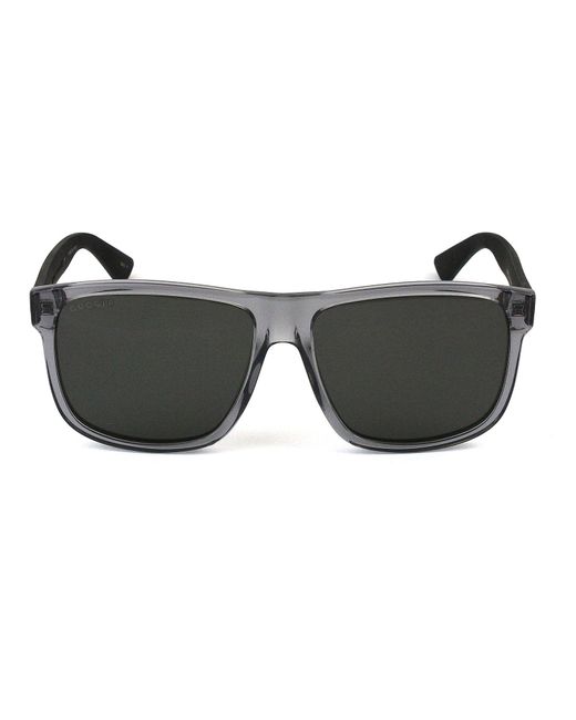 Gucci Black Gg0010S 004 Sunglasses Acetate Squared Polarized for men