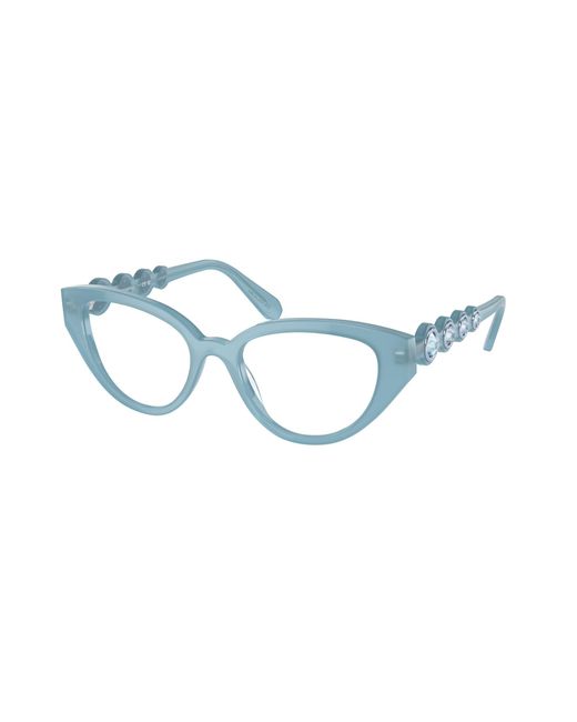 Swarovski Black Sk2024 2004 Optical Frames Acetate Geometric Normal