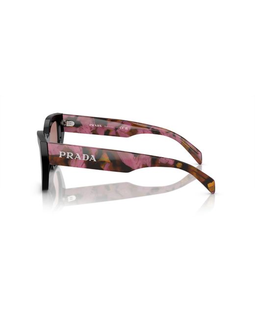 Prada Black Pr A09S 12O10D Sunglasses Acetate Butterfly Normal