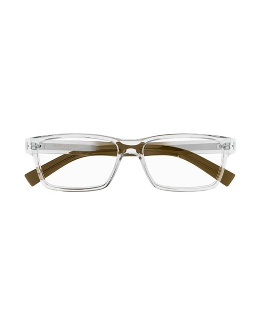 Saint Laurent Black Sl 622 014 Optical Frames Acetate Transparent Squared for men