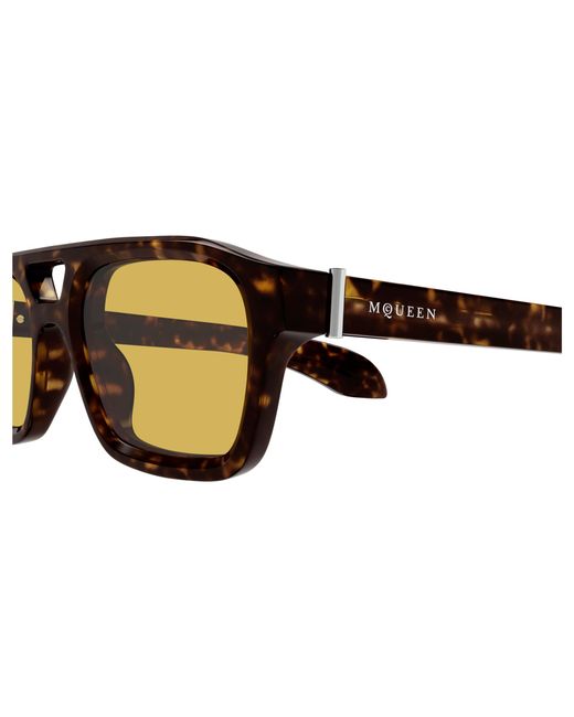 McQueen Black Am0505S 002 Sunglasses Acetate Pilot for men